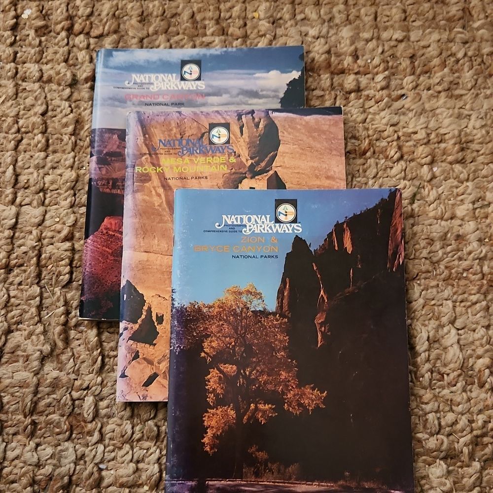 (3) National Parkways Magazines Zion Bryce Canyon, Grand Canyon, Mesa Verde